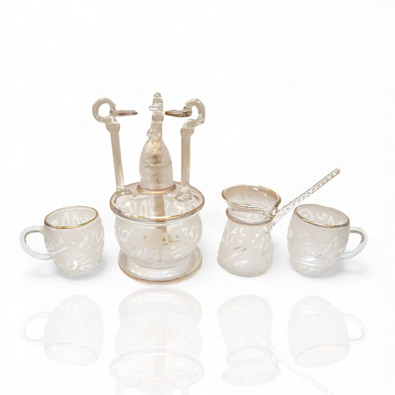 طقم قهوه بيركس حروف ذهب